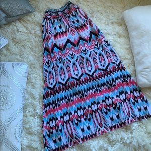 Flowy Colorful Maxi Skirt